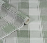 Rita Green by Arthouse Country Check Wallpaper – Brewster Home Fashions AH922806