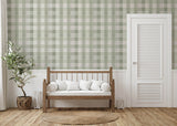 Rita Green by Arthouse Country Check Wallpaper – Brewster Home Fashions AH922806