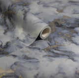 Merrick Navy by Arthouse Marble Wallpaper – Brewster Home Fashions AH923000