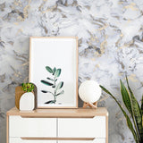 Merrick Grey Marble by Arthouse Faux Stone Wallpaper – Brewster Home Fashions AH923001