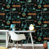 Casper Black by Arthouse Gamer Graphics Wallpaper- Brewster Home Fashions AH923707