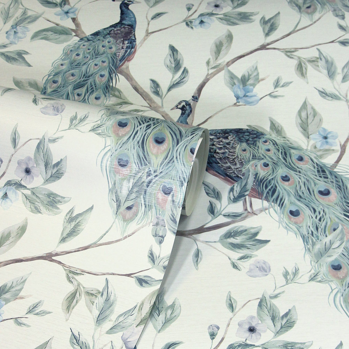 Keeka Blue by Arthouse Peacocks Wallpaper – Brewster Home Fashions AH923708