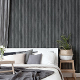 Herman Charcoal by Arthouse Wood Wallpaper - Brewster Home Fashions AH923801