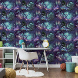 Oleda Dark Blue by Arthouse Magical Garden Wallpaper – Brewster Home Fashions AH923804