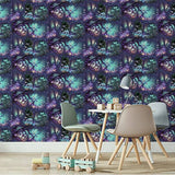 Oleda Dark Blue by Arthouse Magical Garden Wallpaper – Brewster Home Fashions AH923804