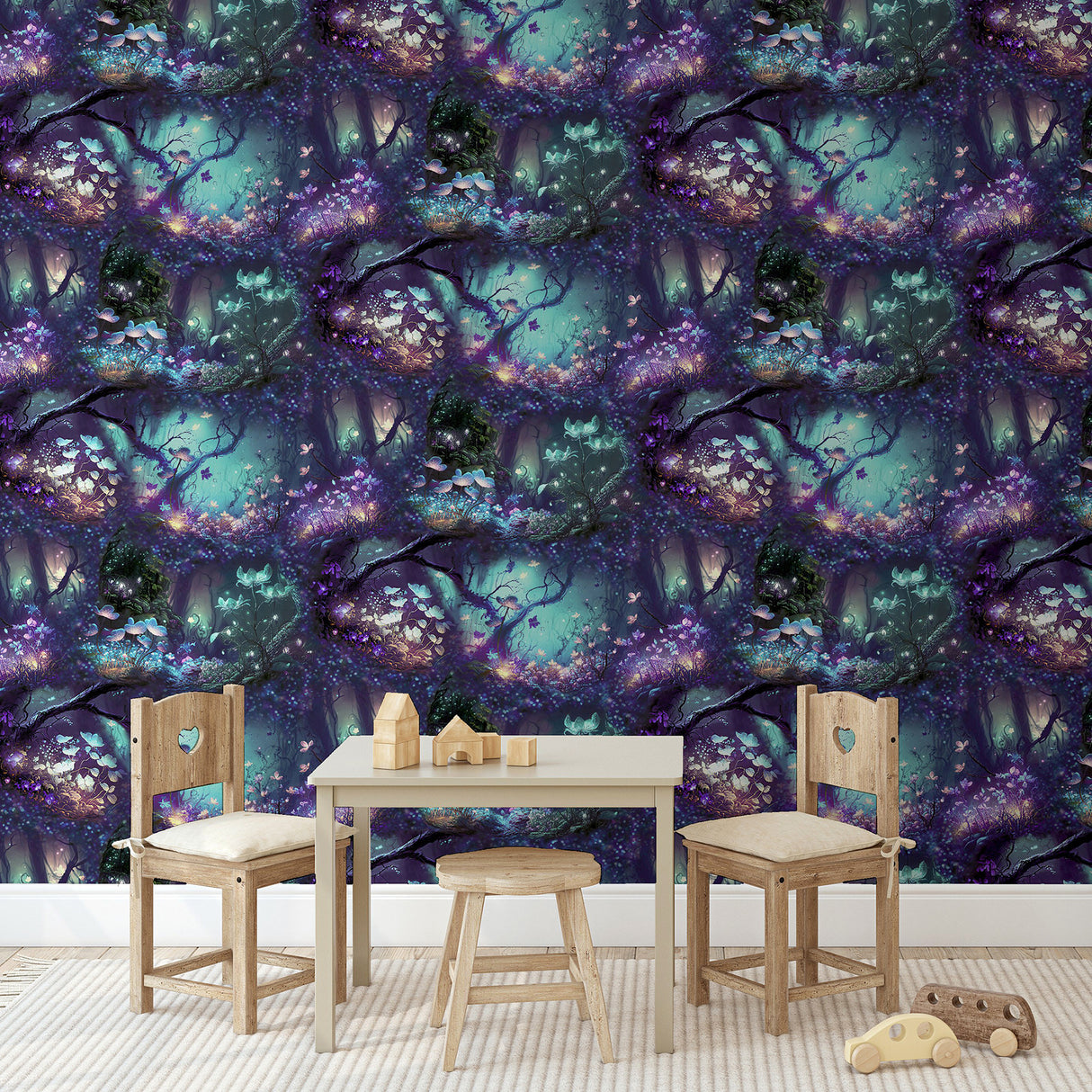 Oleda Dark Blue by Arthouse Magical Garden Wallpaper – Brewster Home Fashions AH923804