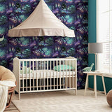 Oleda Dark Blue by Arthouse Magical Garden Wallpaper – Brewster Home Fashions AH923804