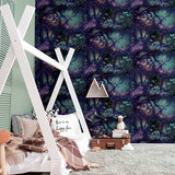 Oleda Dark Blue by Arthouse Magical Garden Wallpaper – Brewster Home Fashions AH923804