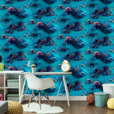 Orlena Blue by Arthouse Under The Sea Wallpaper – Brewster Home Fashions AH923808