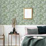 Juan Green by Arthouse Palm Leaves Wallpaper – Brewster Home Fashions AH923909