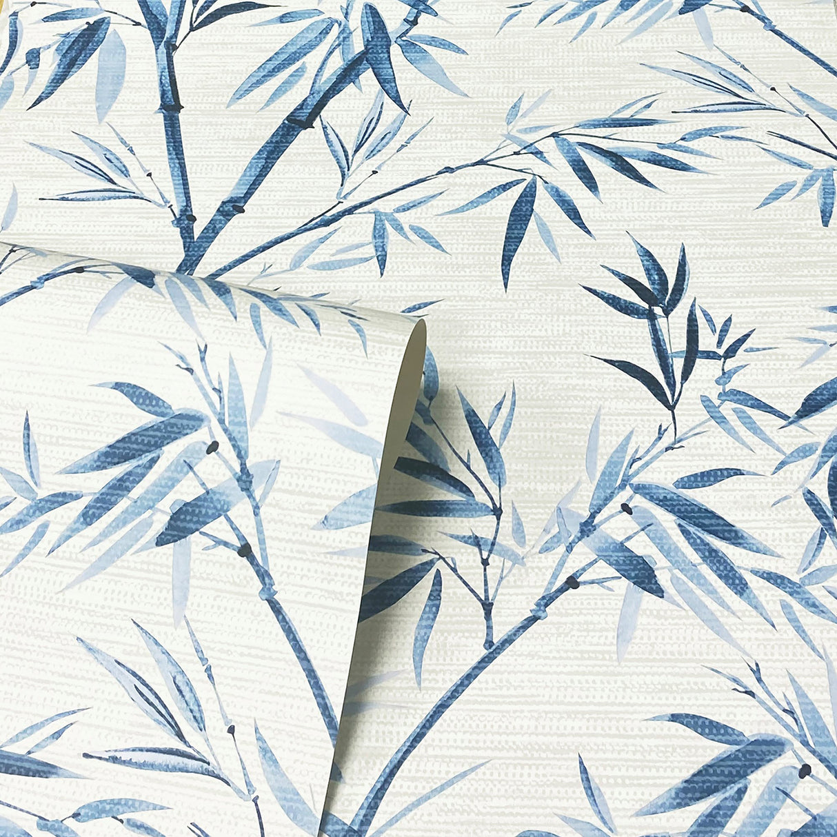 Moriko Blue by Arthouse Bamboo Wallpaper – Brewster Home Fashions AH924107