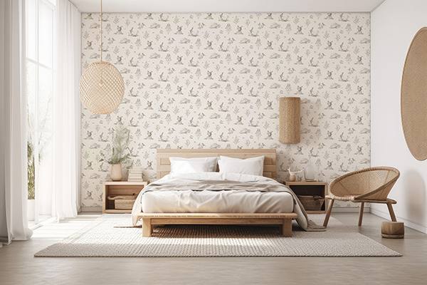 Clawford Beige by Arthouse Meadow Friends Wallpaper – Brewster Home Fashions AH924409