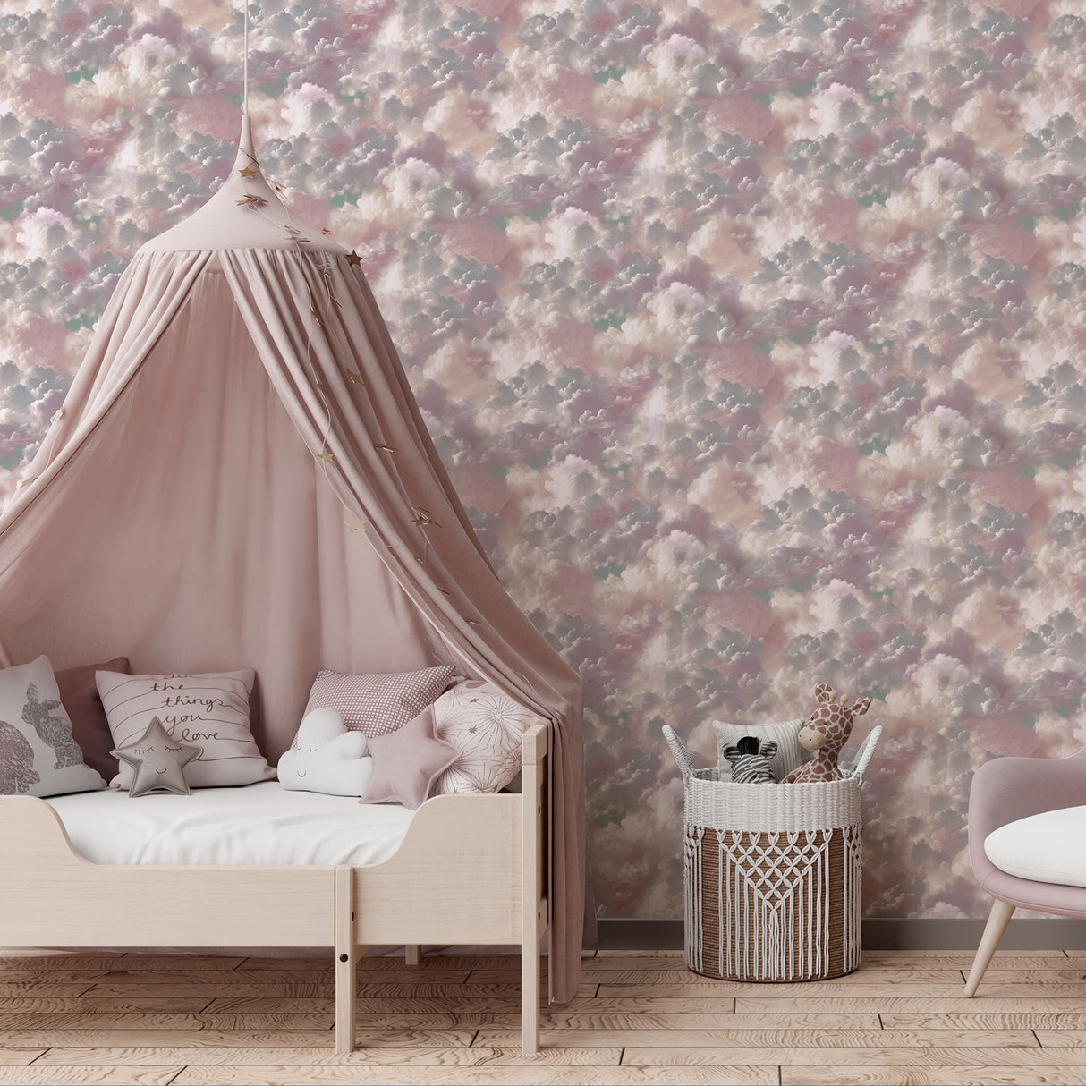 Merryweather Violet by Arthouse Cloudy Skies Wallpaper – Brewster Home Fashions AH924508