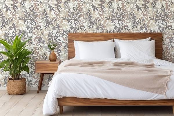 Georgianna Neutral by Arthouse Botanical Leaves Wallpaper – Brewster Home Fashions AH924600