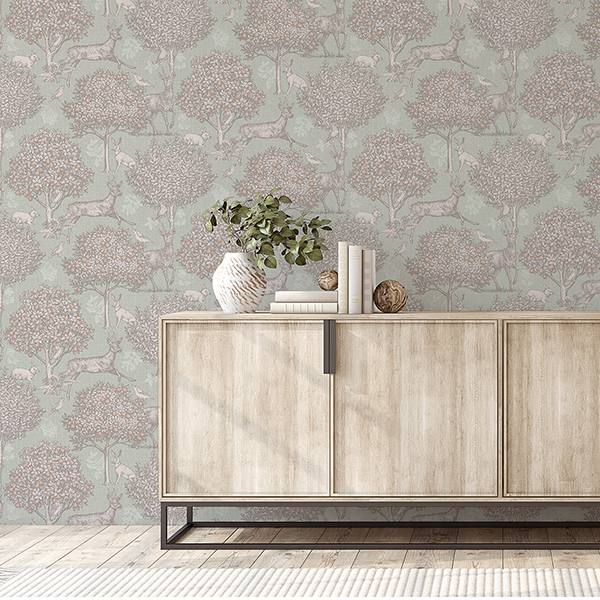 Edson Green by Arthouse Woodlands Wallpaper – Brewster Home Fashions AH924606