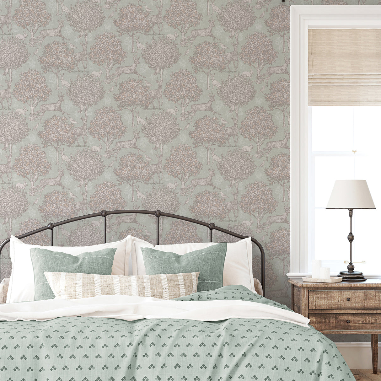 Edson Green by Arthouse Woodlands Wallpaper – Brewster Home Fashions AH924606