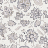 Prudie Denim Jacobean Trail Wallpaper sample roll with blue floral motif