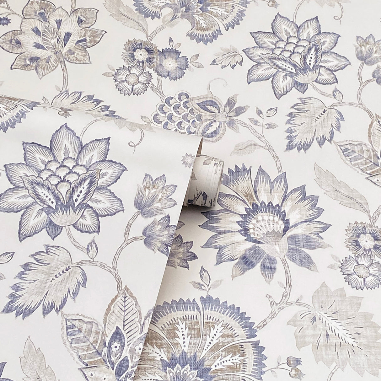Prudie Denim by Arthouse Jacobean Trail Wallpaper – Brewster Home Fashions AH924707