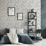 Prudie Denim by Arthouse Jacobean Trail Wallpaper – Brewster Home Fashions AH924707