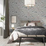 Harumi Light Grey by Arthouse Blossom Wallpaper- Brewster Home Fashions AH924800