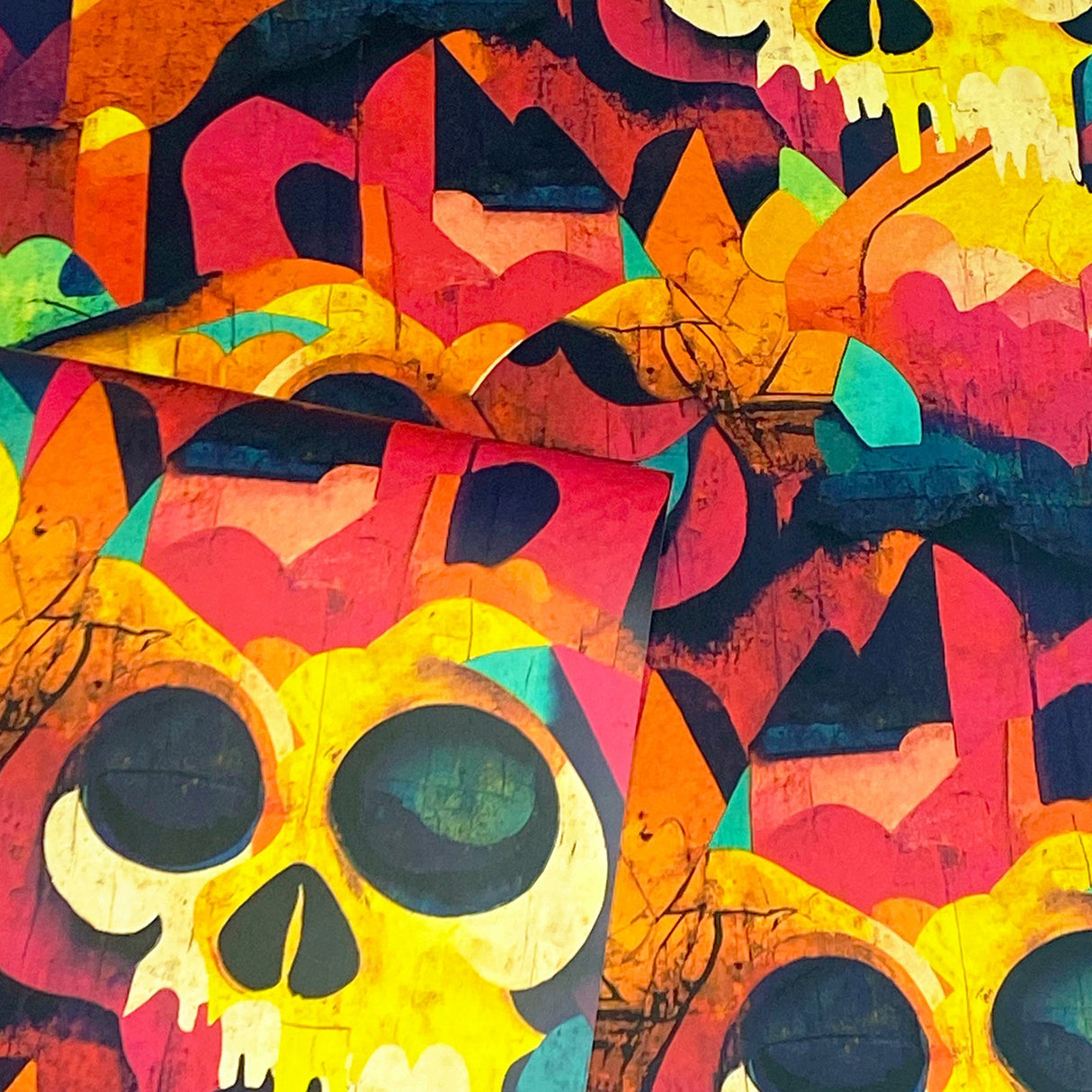 Millicent Multicolor by Arthouse Skull Wallpaper – Brewster AH925107