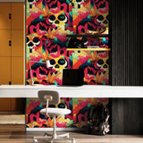 Millicent Multicolor by Arthouse Skull Wallpaper – Brewster AH925107