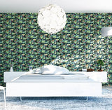 Fonda Dark Green by Arthouse Jungle Party Wallpaper – Brewster Home Fashions AH925308