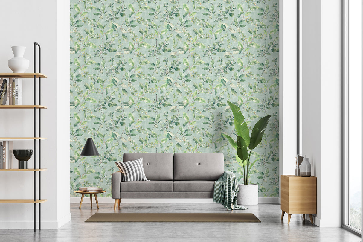 Lucene Green by Arthouse Spring Vines Wallpaper – Brewster Home Fashions AH925501