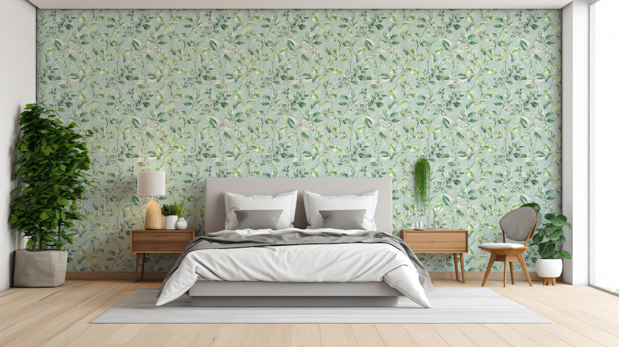 Lucene Green by Arthouse Spring Vines Wallpaper – Brewster Home Fashions AH925501