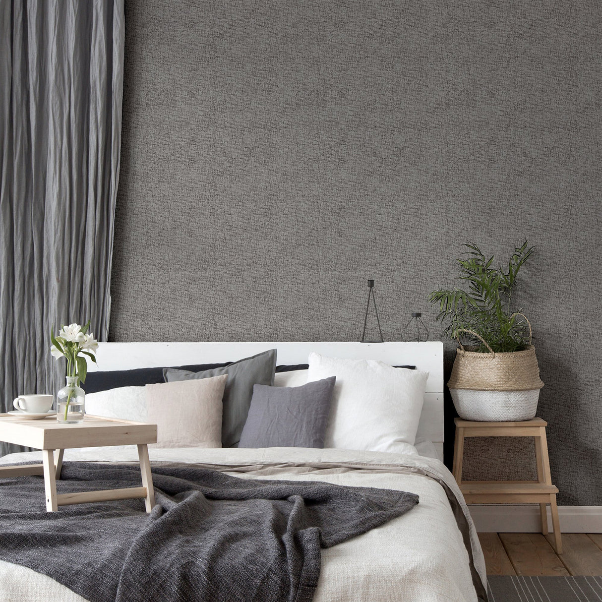 Leland Charcoal by Arthouse Woven Wallpaper – Brewster Home Fashions AH925600