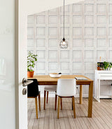 Willard Off-White by Arthouse Wood Panel Wallpaper- Brewster Home Fashions AH945902