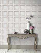 Willard Off-White by Arthouse Wood Panel Wallpaper- Brewster Home Fashions AH945902