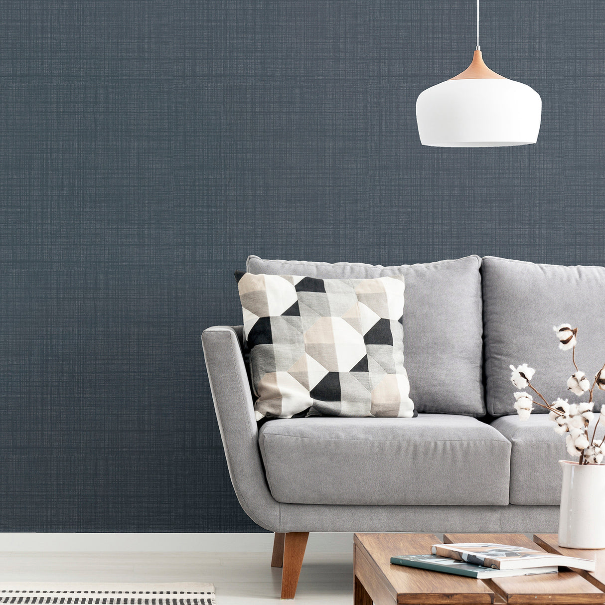 Rafe Grey by Arthouse Woven Texture Wallpaper – Brewster Home Fashions AH946006