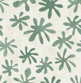 Field of Flowers Green Peel & Stick Wallpaper with Bohemian Botanical Pattern - NuWallpaper AHS4717