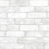 Studio Brick White Peel and Stick Wallpaper by InHome - ARW4228