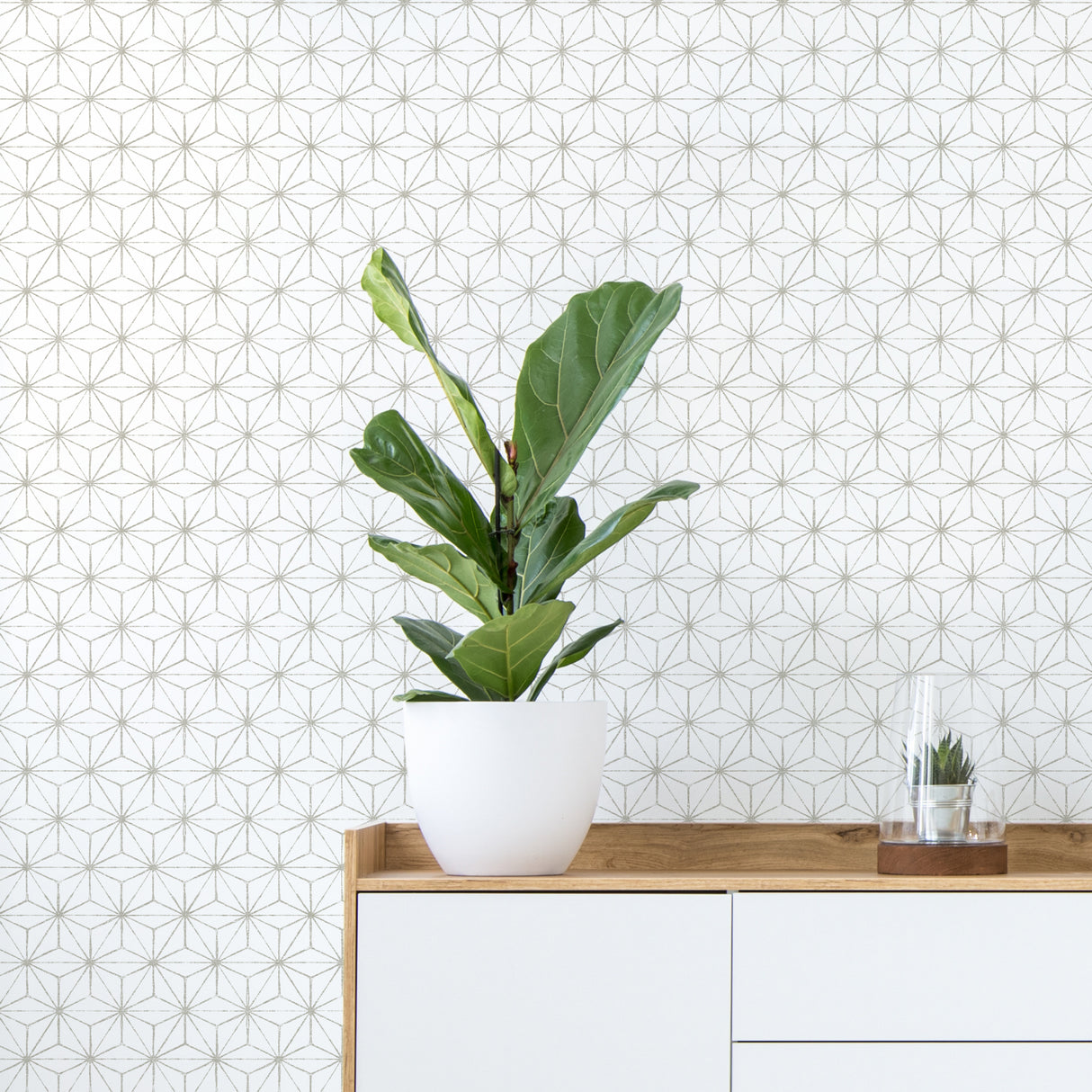Starlet Grey Peel and Stick Wallpaper by InHome WallPops Collection, 20.5in x 18ft Straight Match - ARW4230