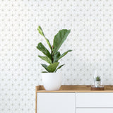 Starlet Grey Peel and Stick Wallpaper by InHome WallPops Collection, 20.5in x 18ft Straight Match - ARW4230
