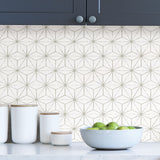 Starlet Grey Peel and Stick Wallpaper by InHome WallPops Collection, 20.5in x 18ft Straight Match - ARW4230