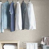 HolLand Linen Taupe by InHome Peel and Stick Wallpaper Roll, 20.5 in Wide x 18 ft Long, Approx. 30.8 sq ft Coverage, Made in USA - ARW4234