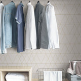 Trillions Gold by InHome WallPops Peel and Stick Wallpaper Roll 20.5 in Wide by 18 ft Long Straight Match Coverage About 30.8 sq ft - ARW4239