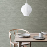 Maybeck Grasscloth Green Peel and Stick Wallpaper by InHome WallPops 20.5 in x 18 ft Covers About 30.8 Sq Ft Random Match ARW4328