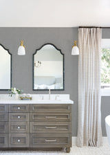 Linen Grey Peel and Stick Wallpaper by InHome WallPops Collection, Straight Match, 20.5 in x 18 ft, Covers About 30.8 Square Feet ARW6114