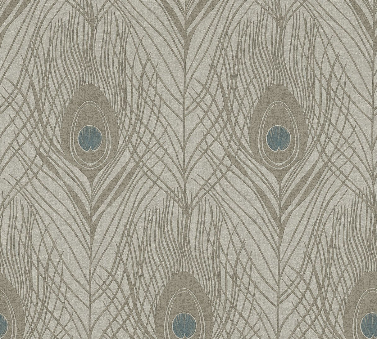 Prosperity Bronze Feather Wallpaper with Peacock Feather Motif - AS Creation AS369716