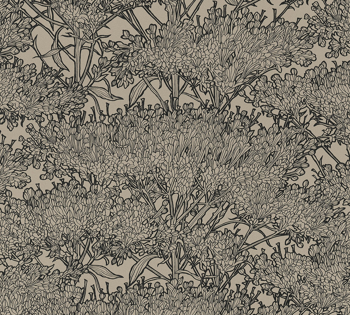 Hornbeam Brown Tree Wallpaper with Botanical Non Woven Farmhouse Motif - AS Creation AS369725