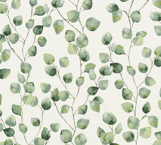 Hedera Green Painterly Vine Wallpaper
