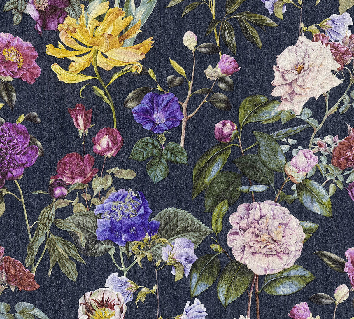 Aviva Multicolor English Garden Wallpaper with Botanical Floral Motif - AS Creation AS373364
