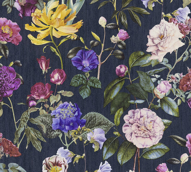 Aviva Multicolor English Garden Wallpaper with Botanical Floral Motif - AS Creation AS373364