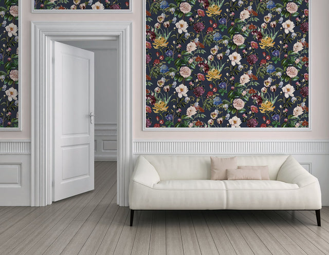 Aviva Multicolor English Garden Wallpaper with Botanical Floral Motif - AS Creation AS373364