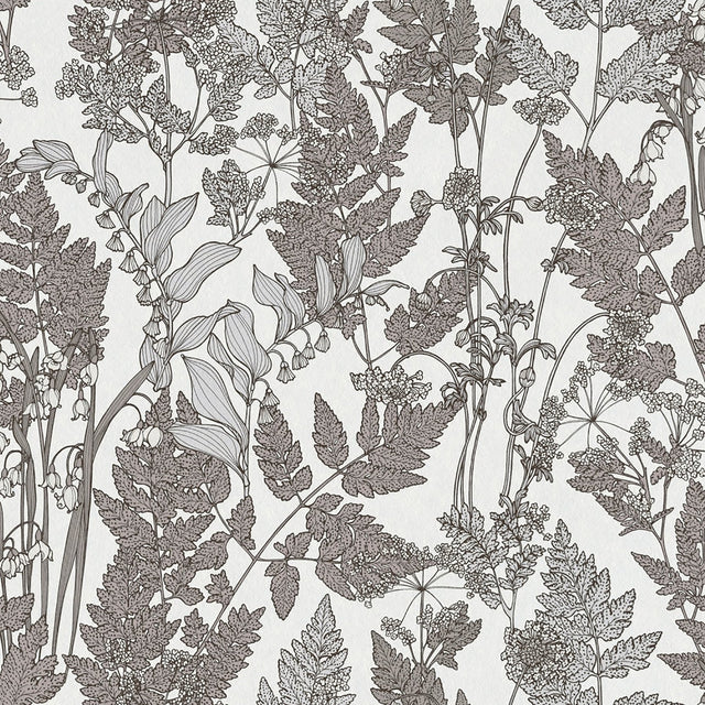 Ayla Light Grey Wildflowers Wallpaper with Botanical Bohemian Pattern - AS Creation AS377521