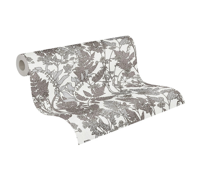 Ayla Light Grey Wildflowers Wallpaper with Botanical Bohemian Pattern - AS Creation AS377521